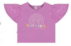 Blusa Infantil Menina Best Days Have A Rainbow Em Algodão Malwee Kids - comprar online