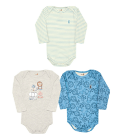 Kit Body Bebê Manga Longa - Kiko Baby