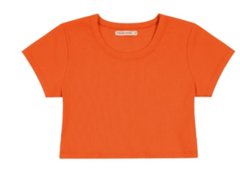 Blusa Cropped Infantil Ribana Canelada Trick Nick Laranja - comprar online