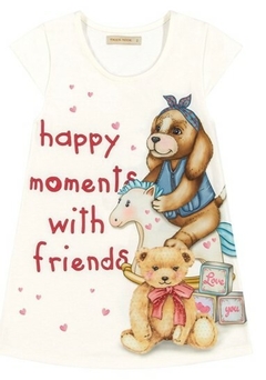 VESTIDO FEMININO PET TRICK NICK BEGE