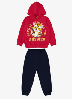 Conjunto Infantil Blusão Com Calça Rovi Kids Vermelho - comprar online