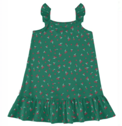 Vestido Infantil Com Babados Em Algodão Malwee Kids Verde
