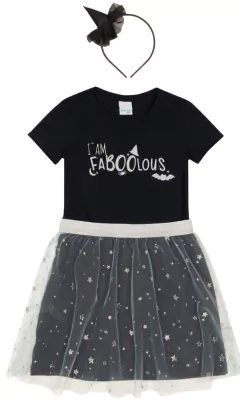 Conjunto Vestido e Saia Halloween Malwee