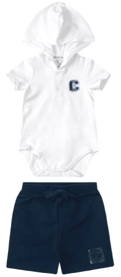 Conjunto Menino Body e Bermuda Carinhoso - comprar online
