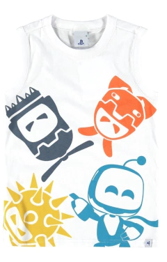 Camiseta Regata Infantil Masculina Astro's Playroom Malwee Kids Branca