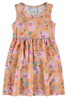 Vestido Laranja Elefantes Malwee