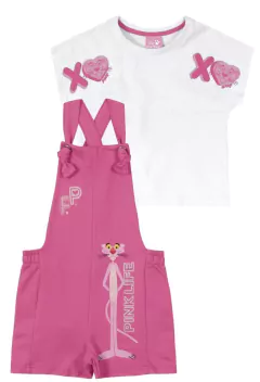 Conjunto Menina A Pantera Cor De Rosa Carinhoso