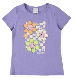 BLUSA INFANTIL MENINA EM ALGODÃO MALWEE KIDS ROXA