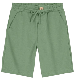 BERMUDA MENINO CADARÇO FRONTAL EM MOLETOM SEM FLANELA CARINHOSO VERDE - comprar online