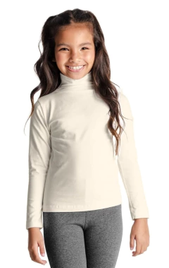 Blusa Manga Longa Infantil Gola Alta Rovitex Kids - Off White