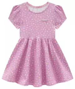 Vestido Menina Estampa Sol Em Algodão - Carinhoso Rosa - comprar online