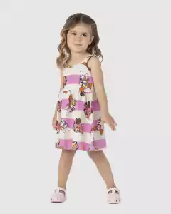 Vestido Infantil Rodado Patrulha Canina Em Algodão Malwee Kids Rosa