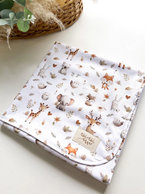 Mantinha Algodão Bichinhos da Florestas