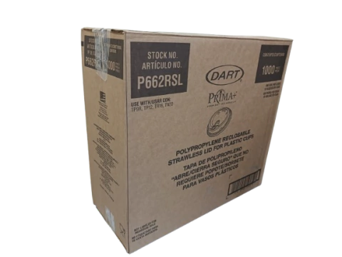 Caja 1000 Tapas Dart/Solo Prima P662RSL (para no usar popote en vaso 12 oz)