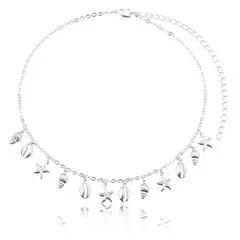 Tornozeleira Mix Mar Prata