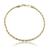 Pulseira Cordão Baiano Média Dourado - Baruc Semijoias │ Loja de Semijoias Femininas 