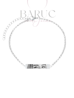 Pulseira Olhar Aço Inoxidável Prata