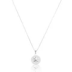 Colar Rosa dos Ventos Prata