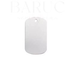 Medalha Oval 30mm Inox Prata