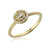 Anel Circulo Solitário Dourado - comprar online