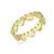 Anel corações com zircônia dourado