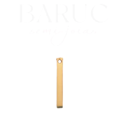 Medalha Palito 40mm Inox Dourado