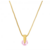 Imagem do Colar Veneziana Pingente Zirconia Rosa Dourado