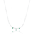 Choker Trio Bolinhas Zirconia Verde Prata