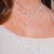Colar Veneziana Pingente Zirconia Lilas Prata - comprar online