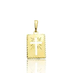 Pingente Cruz Vazada Dourado