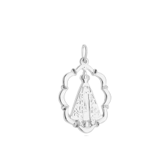 Pingente Nossa Senhora Borda Ondulada Prata