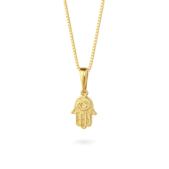 Colar Mão de Fatima Dourado - comprar online