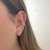 Piercing Cravejado Duplo Com Navete Prata - comprar online