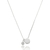 Colar Dois Circulos com Zirconia Prata - comprar online