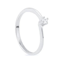 Anel Solitário Ondulado Prata - comprar online