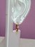 Brinco Click Retangulo Zircônia Gota Dourado - comprar online