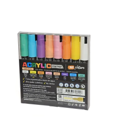 Marcador Acrilico Art Nature Punta Fina x 8 Pastel - comprar online