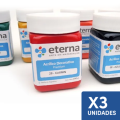 Acrilico Decorativo Eterna 250ml 3 Unidades