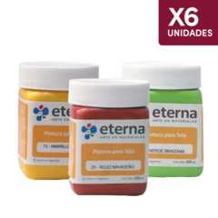Pintura Para Tela Eterna 250 ml x 6 Unidades