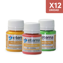 Pintura Para Tela Eterna 37 ml x 12 Unidades