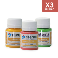Pintura Para Tela Eterna 37 ml x 3 Unidades