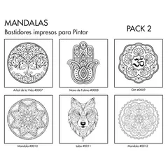 Bastidor Mandala con Marco 20x20 X 3 unidades - tienda online