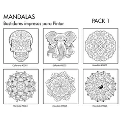Imagen de Bastidor Mandala con Marco 20x20 6 unidades