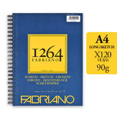 Block Fabriano 1264 Sketch A4 Short 90g x 120 Hojas