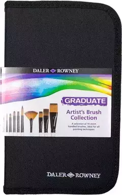 Imagen de Set 10 Pinceles Graduate Daler Rowney En Estuche Con Cierre