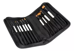 Set 10 Pinceles Graduate Daler Rowney En Estuche Con Cierre
