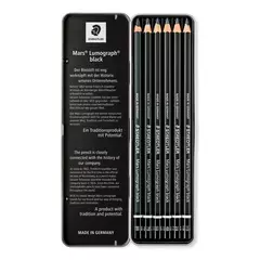 Lata Lápices de Dibujo Staedtler Lumograph Black x 6 - comprar online