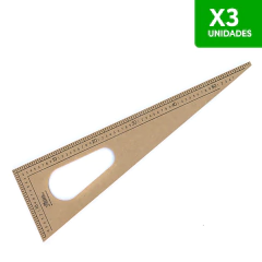 ESCUADRA DE 60 MDF x 3