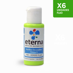 Acrilico Decorativo Eterna Fluo De 50ml 6 Unidades