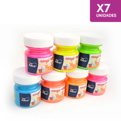 Tempera Alba Magic 275gr Fluo X 7 Unidades